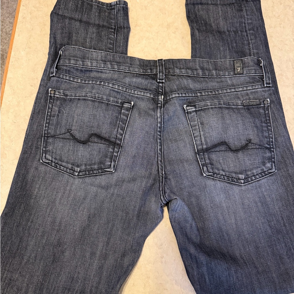 7 for all mankind Roxanne faded black denim jeans size women’s 28